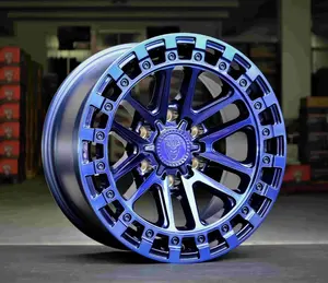 Wholesale 4x4 Rims Negative Offset-12 Forged Alloy Wheels 5x139.7 6x139.7 Blue Offroad Wheels 17 20 Inch Car Wheels For Hilux Gr