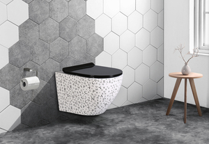 Inodoro de Cerámica Suspendido en la Pared, Sanitarios, Inodoros de Baño, Inodoro Suspendido Negro - Product Image 5