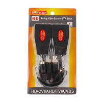Balun vidéo passif UTP 4K 8MP - Transmetteur BNC vers RJ45 en cuivre massif 18AWG véritable avec anti-interférence pour système de vidéosurveillance - 2 pièces