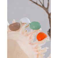 Bague ajustable JINYOU 4277 Y2K en acier inoxydable, multicolore, étanche, avec émail kaki, orange, bleu et blanc, style bonbon joyeux