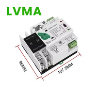 Invertisseur solaire photovoltaïque LVMA 2P 3P PC DIN Rail ATS, interrupteur intelligent à double alimentation, 125A, certifié CE, 10kA, transfert automatique