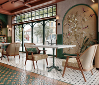 Ensemble de banquettes de restaurant de luxe sur mesure, canapé rembourré commercial pour hôtel, restaurant gastronomique