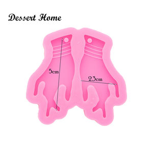 DY0637 S/M/Lシャイニーハムサハンドシリコンイヤリングモールドジュエリーエポキシブラックライフマターモールドレジンクラフト - Product Image 5