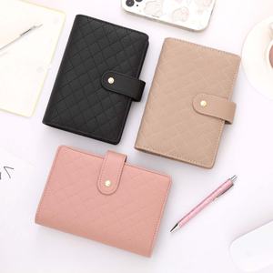 Hongbo Best Seller, classeur personnel A6 à 19 couleurs, 30 mm, avec anneau doré, couverture matelassée en cuir, portefeuille pour documents - Product Image 1