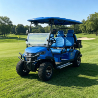 Voiturette de golf électrique 72V Lithium 4 places 5kW, options de peinture illimitées, coffre de rangement arrière, homologuée DOT pour le marché américain