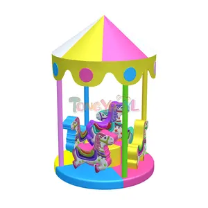 Direct Sales Electric Soft Play Sit And Spin Customizable Electric Carousel For Indoor Playground