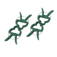 10pcs Vert En Plastique PP Jardinage Fleur Plante Fixation Clip Support Clips Fournitures De Jardin