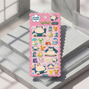 Autocollants 3D en mousse souple Pokémon coréens, Snorlax, personnage mignon, imprimé UV, pour agenda, ordinateur portable, téléphone, décoration, anime pour enfants - Product Image 2