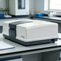 Spectrophotomètre UV à double faisceau, précision de longueur d'onde ±0,3 nm, largeur de bande réglable, 4 cuvettes en quartz, appareil de test de laboratoire
