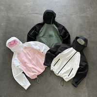 Vestes coupe-vent imperméables en nylon à fermeture éclair pour hommes, design personnalisé, haute qualité, veste de protection pour l'extérieur, coupe-vent pour le printemps et l'automne