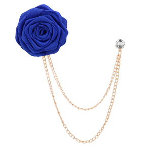Broche de Flores para Hombre, Pin de Solapa para Traje, Tela de Satén de Seda para Boda, <span class=keywords><strong>Barato</strong></span> al por Mayor - Product Image 5