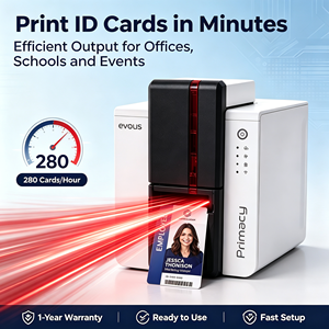เครื่องพิมพ์บัตรพลาสติก PVC สองหน้า Evoli S Primacy 2 คุณภาพสูง รุ่นใหม่ ของแท้ สำหรับธุรกิจ พิมพ์ได้สองด้าน - Product Image 2