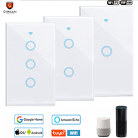 Interrupteur intelligent Wi-Fi standard US 1/2/3/4 voies compatible Alexa Google Home, sans neutre