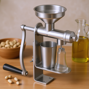 Prensa manual de aceite de acero inoxidable, desmontable, fácil de operar, extractor de aceite doméstico para prensar cacahuetes y semillas de té - Product Image 2