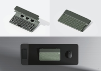Nouveau clavier pour ordinateur portable à ciseaux avec haut-parleur B601 Actto, récepteur 2,4 GHz + sans fil BT5.2 + USB Type-C filaire, design original, moule exclusif