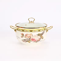 Ensemble de marmites à soupe émaillées au design moderne, ustensiles de cuisine pour casseroles de fruits de mer, seaux à glace, bacs à boissons