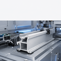 Pièces d'extrusion d'aluminium de forme spéciale usinées par CNC, extrusion sur mesure à haute tolérance pour l'usine d'équipements semi-conducteurs
