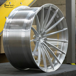 Roues forgées personnalisées avec argent brossé transparent, chrome, poli, couvercle de verrouillage central 19 20 21 22 24 26 pouces de luxe - Product Image 1