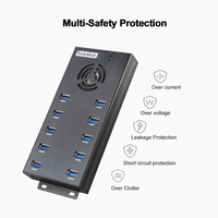 A-423 Sipolar 10 ports hub usb 3.0 pour téléphones accessoires station de charge de téléphone d'aéroport à vitesse rapide
