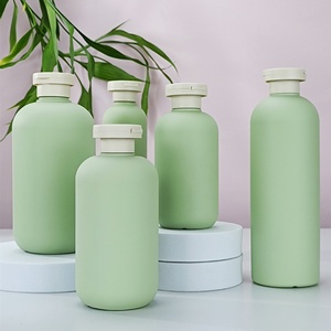 Botella Redonda de Plástico PP Verde de 250ml 500ml con Tapa de Rosca y Bomba, Impresión Serigráfica, Envase para Gel de Ducha, Acondicionador para el Cabello, Champú - Product Image 6