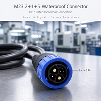 Prise de charge pour moto/vélo électrique, connecteur mâle/femelle M23 2+1+5, connecteur de batterie IP67, port de charge au lithium