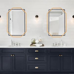 Espejo de pared de metal de alta calidad con diseño geométrico y acabado antiguo para el estilo clásico del Hogar disponible a granel precio por cantidad - Product Image 5