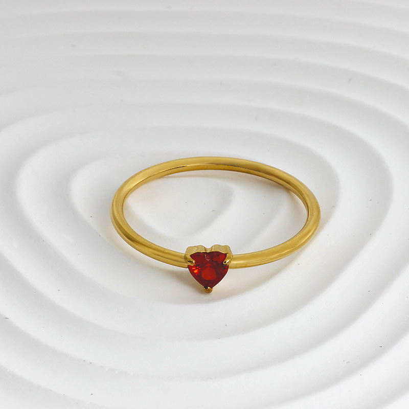 R0005 en forme de coeur/rouge grenat