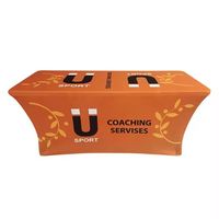 Couverture de Table personnalisée de 6 pieds Couverture ajustée en Spandex personnalisée pour Table pliante Couverture de nappe pliante