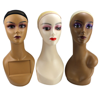 Tête de Mannequin Réaliste pour Présentation de Perruques, Tête de Poupée Féminine Professionnelle pour Maquillage, Présentoir à Perruques, Chapeaux et Bijoux