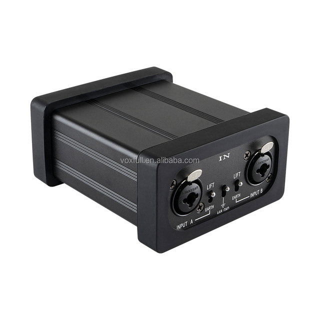 Voxfull Audio Professional Hum Eliminator XLR 1/4 Inch Dual Channel Ground Loop Isolator for Sound System