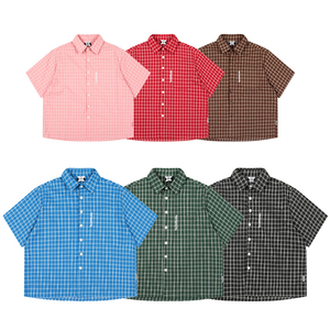 <span class=keywords><strong>Camicia</strong></span> estiva a <span class=keywords><strong>righe</strong></span> Casual da <span class=keywords><strong>uomo</strong></span> in cotone 100% con Logo personalizzato <span class=keywords><strong>camicia</strong></span> estiva a maniche corte di alta qualità Botton camicie a quadri Mertra da <span class=keywords><strong>uomo</strong></span> - Product Image 1