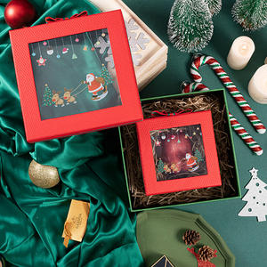 Caja de regalo rígida reciclable cuadrada de Navidad con cubierta Heaven Earth para embalaje de dulces de frutas Ping'an marca <span class=keywords><strong>Becan</strong></span> personalizable - Product Image 2