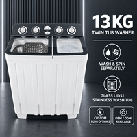 Lave-linge semi-automatique compact portable 18 kg avec sécheuse, idéal pour la maison et les camping-cars