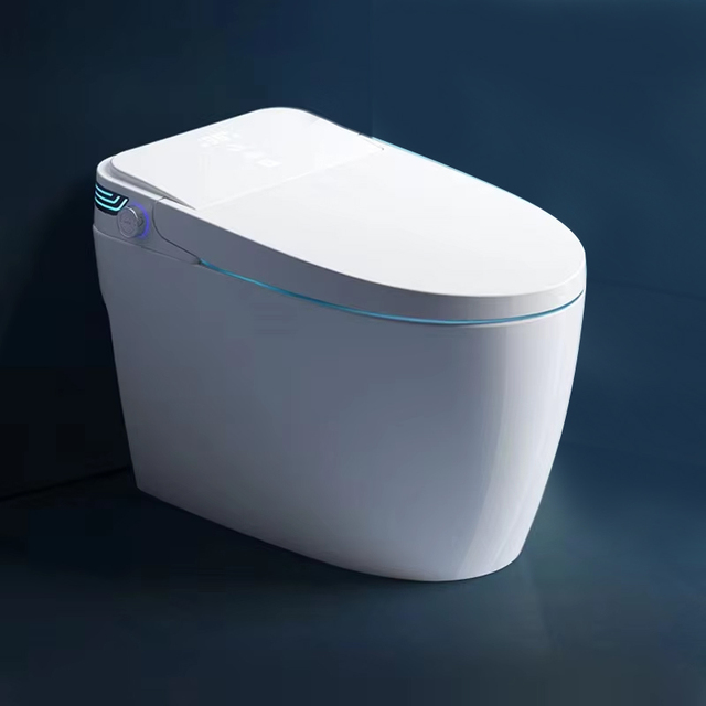 Factory Wholesale Full Automatic Smart Toilet Bidet with Water Tank Ceramic Toilet Bowl Intelligent Wc Toilet with Night Lamp
