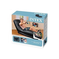 Canapé-lit gonflable en cuir moderne et pliable Intex 68595 pour salon et chambre à coucher