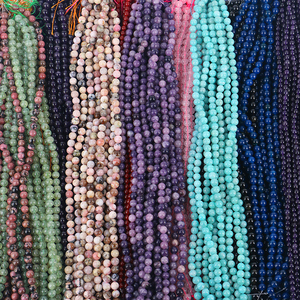 Perles en pierre naturelle, tous types de perles en cristal de quartz polies de 8 mm, perles en vrac pour bracelet - Product Image 5