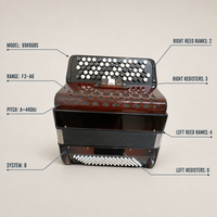 Accordéon à boutons de type Bayan de qualité supérieure à 80 touches, instrument de musique pour les concerts