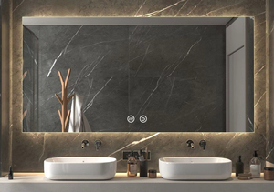 <span class=keywords><strong>Miroir</strong></span> de salle de bain intelligent à LED rétroéclairé rectangulaire anti-buée à écran tactile de style moderne, <span class=keywords><strong>miroir</strong></span> de vanité de salle de bain avec lumière - Product Image 3