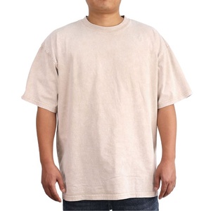 QUATU MOQ 1PC Printing on Demands Silk Screen Print 250gsm Heavy Weight Custom Vantage Acid Washed <b>Tshirt</b> Oversize - Product Image 1