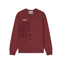 Pull-over en tricot personnalisé OEM/ODM 2026 avec logo tendance, broderie en coton, pull à col rond pour hommes