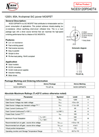 NCE Power NCES120P040T4 1200V 65A MOSFET de puissance à canal N en SiC TO-247-4L 326W -55°C à +175°C 100% Original et Code de lot traçable