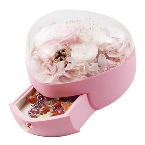 Ensemble <span class=keywords><strong>de</strong></span> boîtes <span class=keywords><strong>de</strong></span> <span class=keywords><strong>rangement</strong></span> coulissantes en carton Crown Win, personnalisées, pour bijoux (pomme, cœur, anneau rond, fleur éternelle), pour la Saint-Valentin - Product Image 4