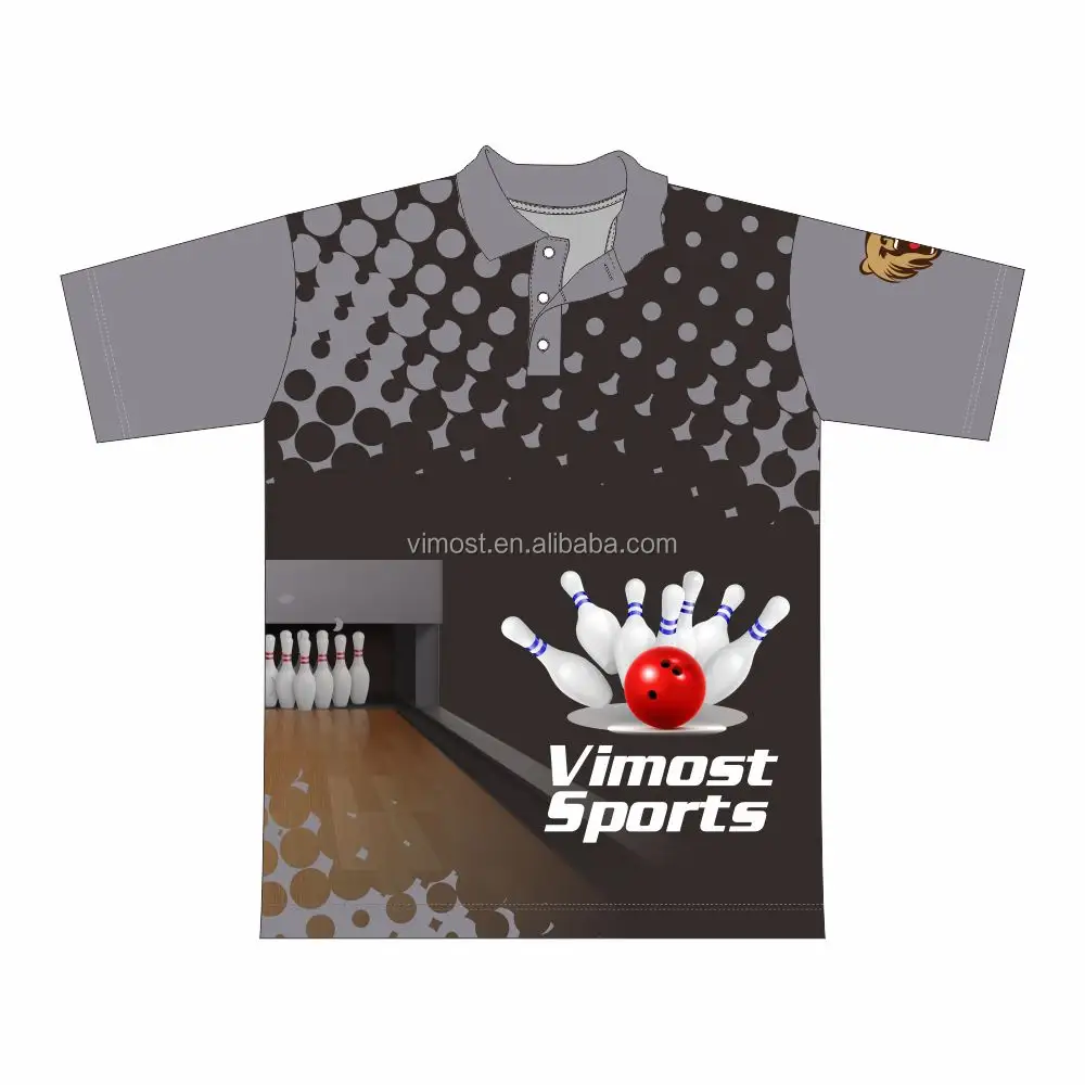 Design 2024 Bowling-Team sublimierte Coole Herren-Polovirsen