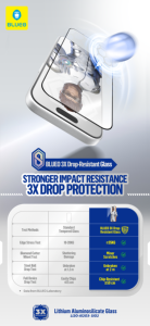 <span class=keywords><strong>Protector</strong></span> de Pantalla <span class=keywords><strong>BLUEO</strong></span> 3X Resistente a Caídas y Amigable con la Vista para iPhone 17 Pro Max, Vidrio Templado con Herramientas de Fácil Instalación - Product Image 3