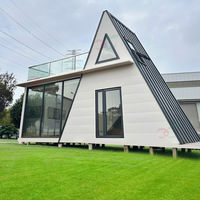 Maisons en A-frame personnalisées, maisons modulaires à ossature acier, chalet triangulaire étanche à 2 étages, appartement de villégiature, hôtel