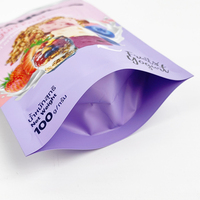 Sac d'emballage en plastique imprimé personnalisé pour céréales de petit-déjeuner granola, flocons d'avoine, muesli, sachet debout pour céréales