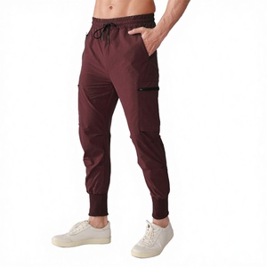 Pantalones Deportivos para Hombre, de Otoño, con Múltiples Bolsillos, Tejido Elástico de Spandex/Nylon, Transpirables, de Secado Rápido, para Correr, Entrenamiento, con Cordón Ajustable - Product Image 2