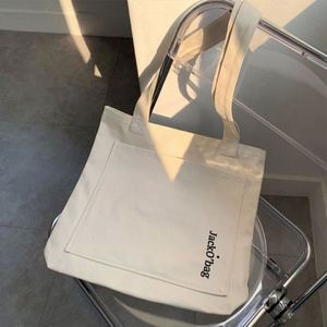 Custom Cotton Daily Tote Beach <b>Bag</b> for Woman Personalized Grocery Shopper <b>Bags</b> With Pocket - Product Image 5