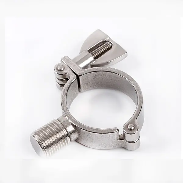 BSP Pinch pipe holder stainless steel heavy duty pipe clamp heavy duty with BSP socket