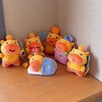 Porte-clés en peluche en polyester authentique Capybara Lulu, breloque de sac à dos, petite poupée, idéal comme cadeau de vacances ou de remise de diplôme